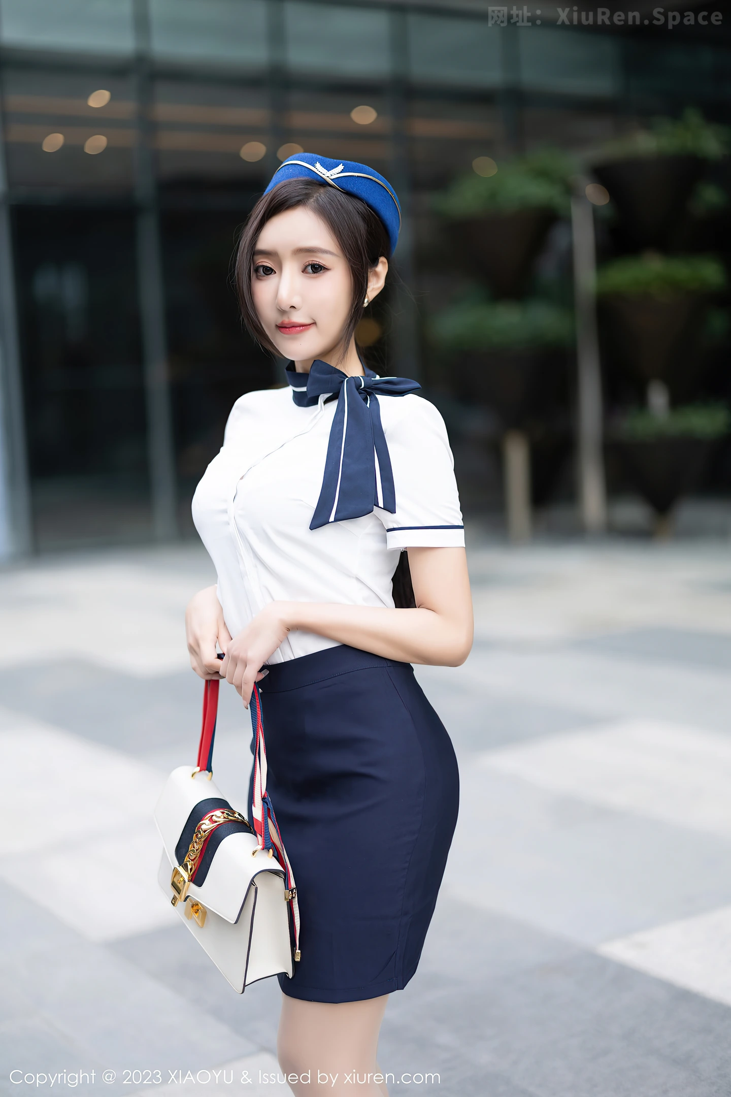 图片[4]-[XiaoYu画语界]Vol.1012 女神王馨瑶yanni性感制服系列蓝灰内衣配超薄肉丝完美诱惑写真94P-秀人网官方网站